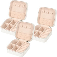 Mini Travel Jewelry Box PU Leather 3PCS