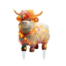 Colorful Cow Garden String Lights Outdoor Christmas