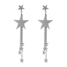 Pendientes bohemios de metal con borlas en forma de estrella para mujer.