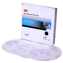 3M Hookit Red Finishing Film Abrasive Disc, 01184, 6 in, P1500, Pack of 25 Disc for Auto Sanding