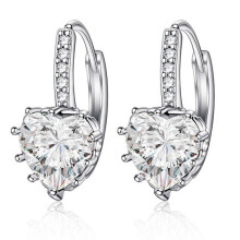 Women's Heart-Shaped Zircon Earrings Multi-Color