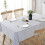 Waterproof PVC tablecloth white checkered 55x71 inch 1