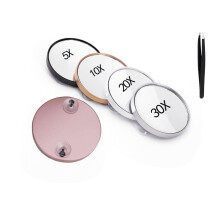 Round Magnifying Mirror 30X 3.5 Inch with 2 Suction Cups