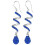 Crystal Leverback Earrings 18K White Gold Plated 6