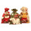 Christmas drawstring bag linen 28x20 cm red 6