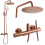 Set Doccia Da Incasso Con Termostatato Drop Brush Copper 1