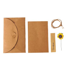 Valentine's Day cards with envelopes, dried flowers