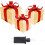 Coffret de 3 boîtes cadeaux lumineuses de Noël dorées 7