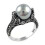 Marcasite sterling silver pearl ring size 6-9 6