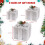 Christmas Lighted Gift Boxes Silver 8.6" 7" 6.3" Set of 3 2