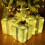 Christmas Lighted Gift Boxes Silver 8.6" 7" 6.3" Set of 3 3