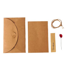 Valentine's Day cards with envelopes, dried flowers