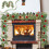 Χριστουγεννιάτικη γιρλάντα εσωτερικού χώρου με πράσινα φύλλα, τριαντάφυλλο, 2