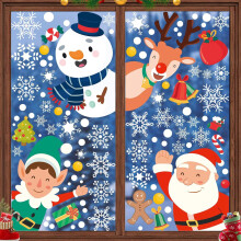Christmas Window Cling Stickers Snowflake Double-Sided 419