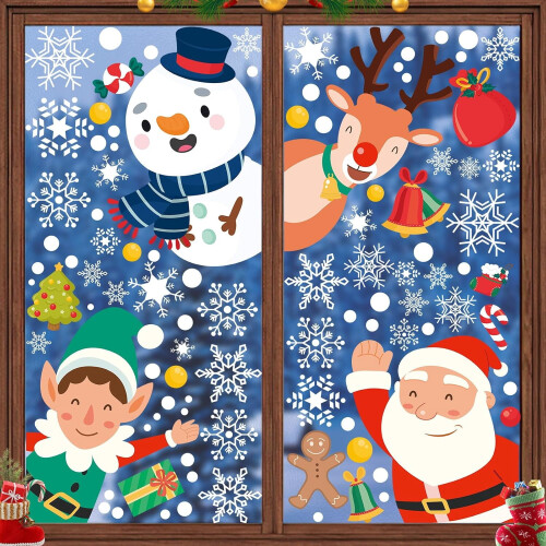 Christmas Window Cling Stickers Snowflake Double-Sided 419