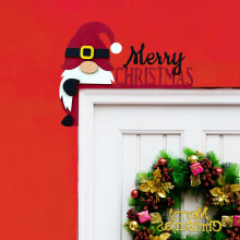 Wooden Snowman Door Corners Holiday Decor 4 pcs