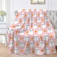 Couverture en flanelle citrouille d'Halloween 27 x 39 pouces