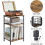 Record Player Stand 3-Tier Rustic Brown Holds 100+ Albums 8