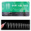 Clear French tip nail tips short length half-cover 1