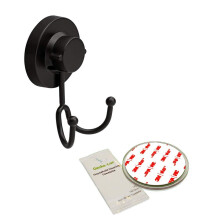 Gecko-Loc Zware Zuignap Haken Douche Accessoire RVS - Zwart