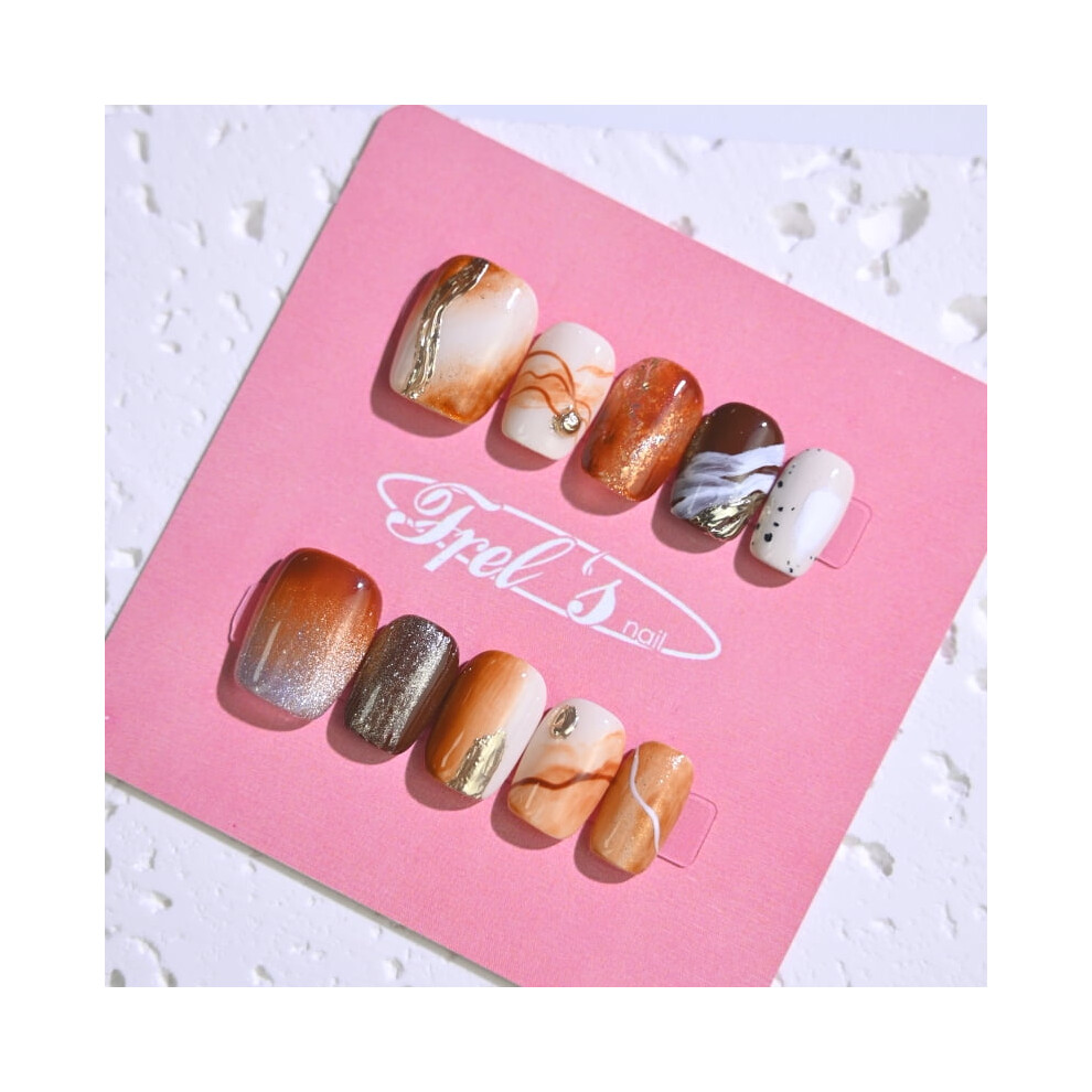 Frely's Natural Dreamy Melody Press-On Nails Set M