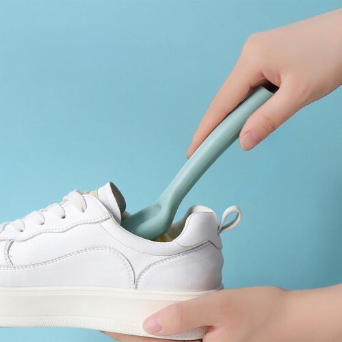 Shoe Brush Soft Bristles Long Handle 1 Piece
