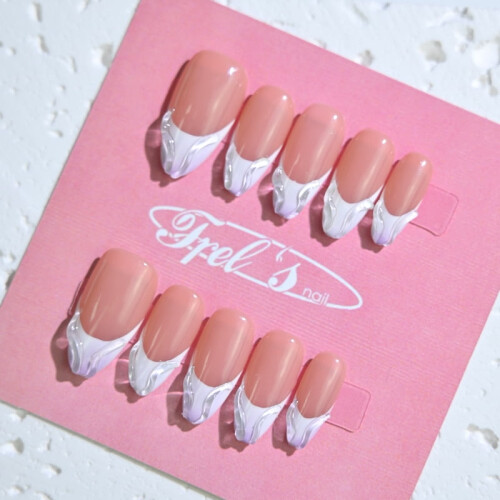 Almond Press-On Nails Light Affection S Set