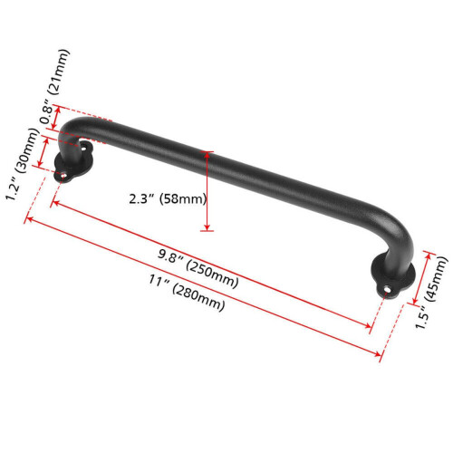 Iron Sliding Barn Door Handle Rustic Flush Pull 1 Piece 1