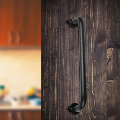 Iron Sliding Barn Door Handle Rustic Flush Pull 1 Piece 2