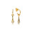 925 Silver Rose Gold Daisy Fan Stud Earrings 5