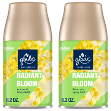 Glade Automatic Spray Air Freshener, Radiant Bloom Limited Edition, 12.4 oz Total, Pack of 2 Refills