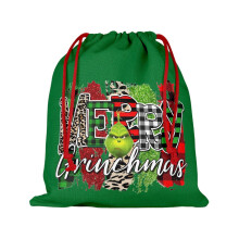 Christmas sack canvas drawstring gift bag large