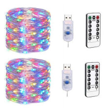 ZOELNIC miedziany sznur świetlny 200LED 2szt.