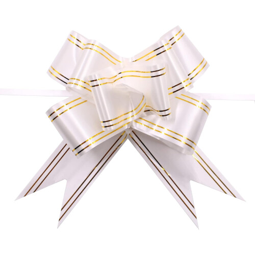 Lazos de cinta blanca de 5 cm, 100 unidades 1