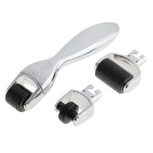 Kit de micro-aiguilles en titane 3 en 1 pour le traitement de la peau (rouleau de micro-aiguilles 0,25 + 0,5 + 1,0 mm)