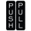 Panneau de porte Push Pull Vertical (Noir) - Petit 1