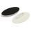 Oval Namensschild Blanks mit Pin - 10er Pack (Schwarz) 1