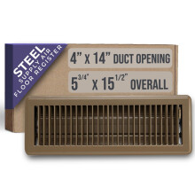 Past 4x14 en 14x4 Luchtopening | Vloerregister met Louverontwerp door Handua | Stevige Loopbare Ontwerp met Klep | Vloer Vent Grill | Eenvoudig te