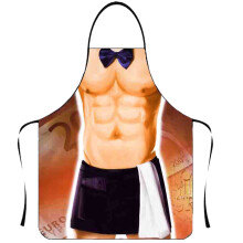 Grappig mouwloos polyester keukenschort voor mannen