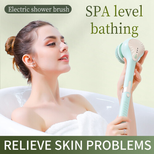 Silicone Bath Brush with Long Handle for Back Cleaning 2