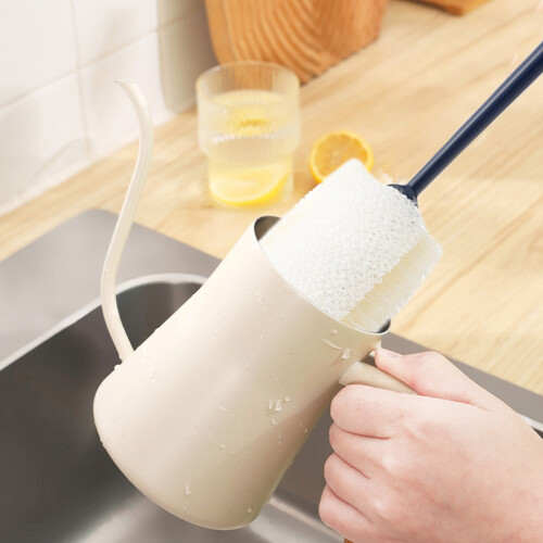 Long Handle Bottle Brush Set with Hidden Sponge and Scrub 2