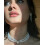 Silver rhinestone dangle earrings for women 1 pair 4