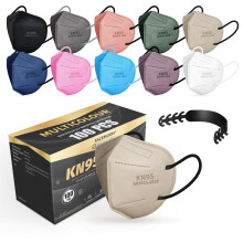Masques KN95 pour Adultes Jetables - Pack de 100 Masques KN95 Confortables et Protecteurs