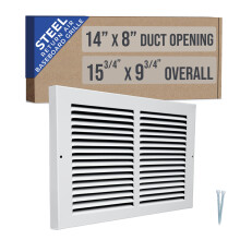 Past 14x8 Luchtopening | Stalen Ventilatie Rooster van Handua | Vent Deksel Grill | Wit