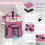 Panier de douche portable à compartiments rose 5