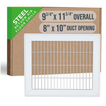 Past 8x14 en 14x8 Luchtopening | Handua Teruglucht Rooster | Loopbare Ventilatie Grill voor Vloer | Wit