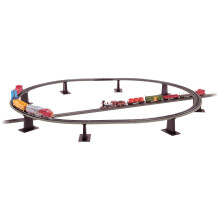 Bachmann Trains - Snap-Fit E-Z TRACK 8 PC. E-Z TRACK TALL PIER SET - NICKEL SILBER Schiene Mit Grauem Gleisbett - N Maßstab