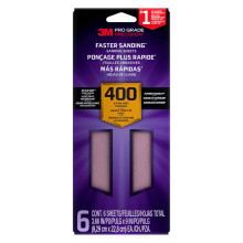 3M Pro Grade Präzisions-Schleifblätter mit Anti-Rutsch-Beschichtung, 3-2/3 x 9 in, 400 Körnung, 6er-Pack
