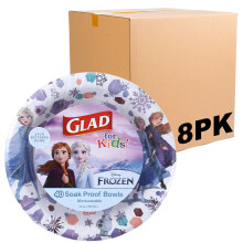 Glad for Kids Disney Frozen 12oz Bols en Papier| Bols Disney Anna et Elsa, Bols pour Enfants