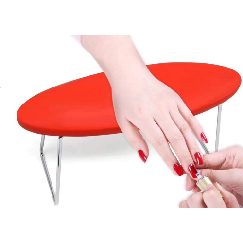Armsteun met spijkers, handkussen van microvezelleer, rood